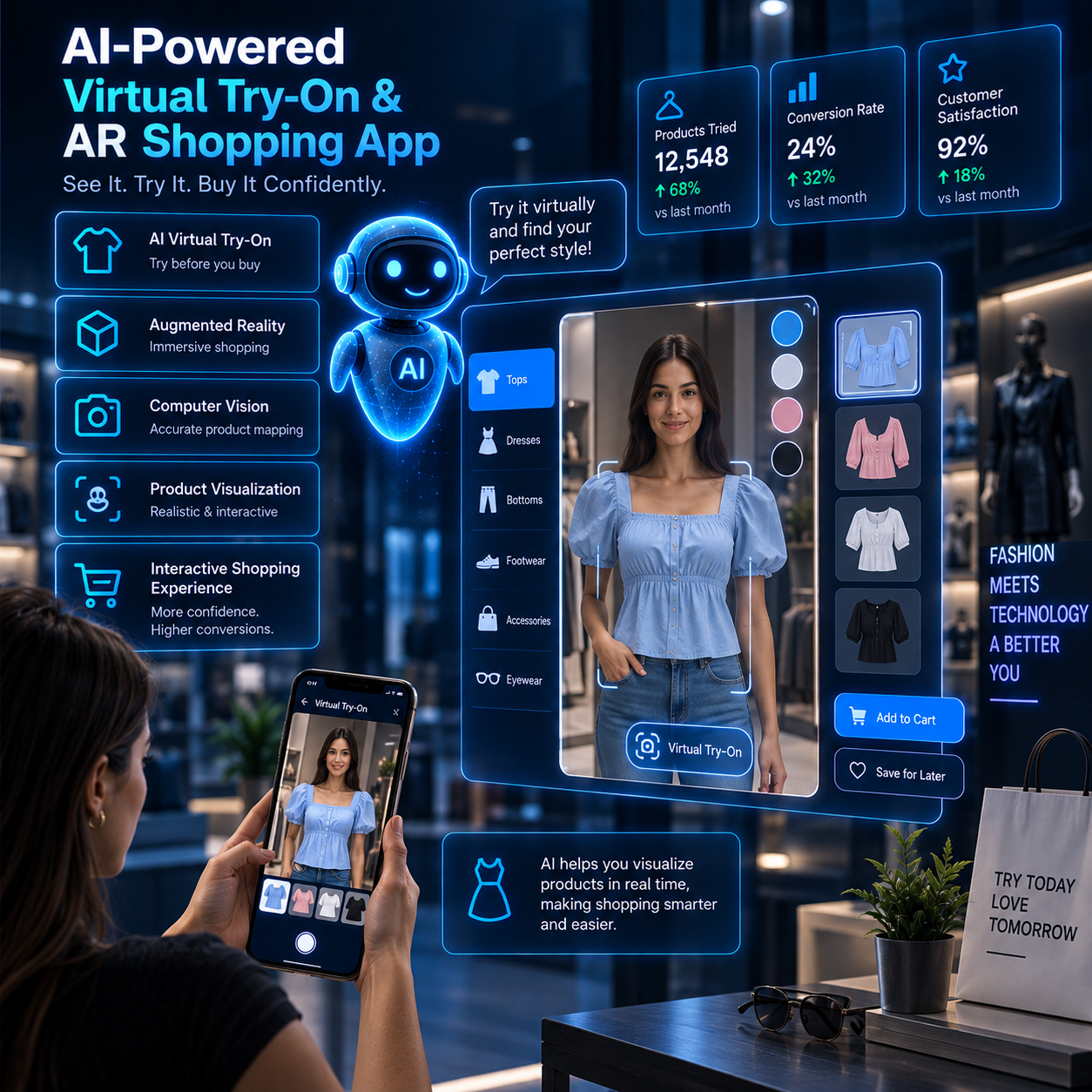 AI virtual try-on and augmented reality shopping