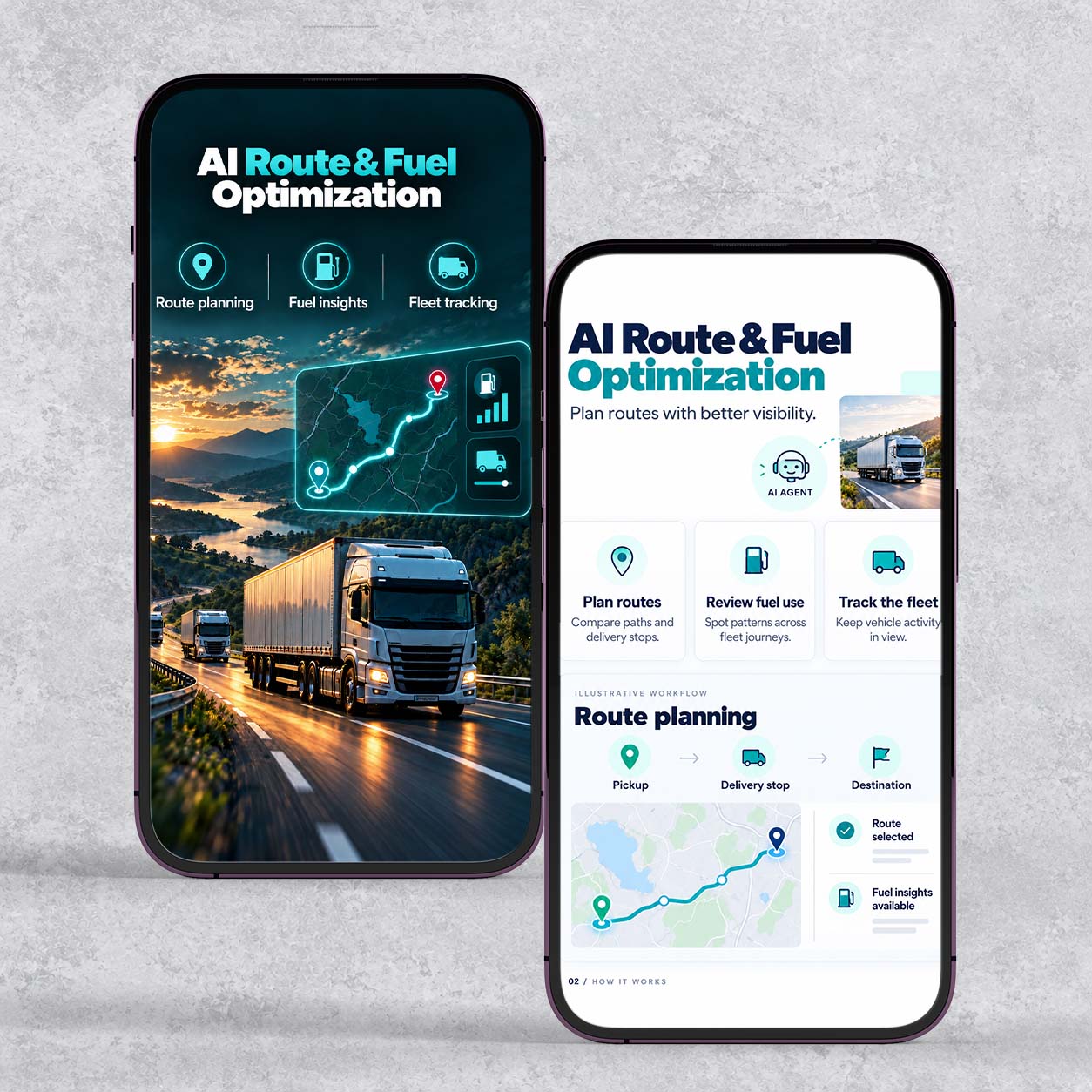 AI route and fuel optimization app