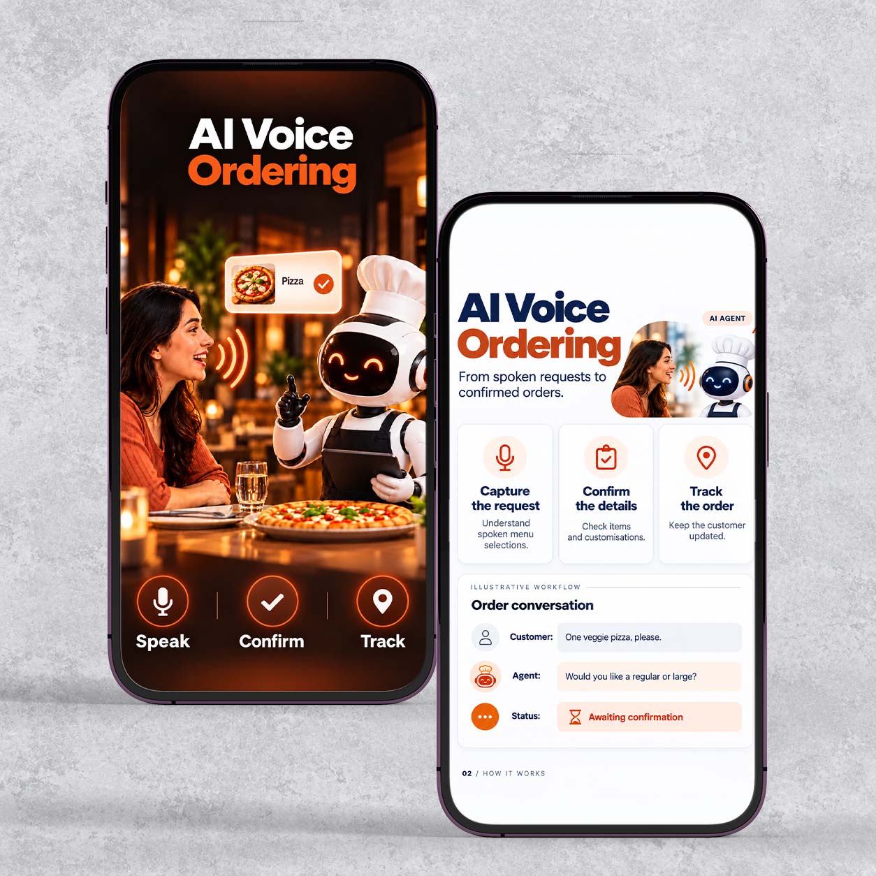 AI voice ordering and restaurant assistant app