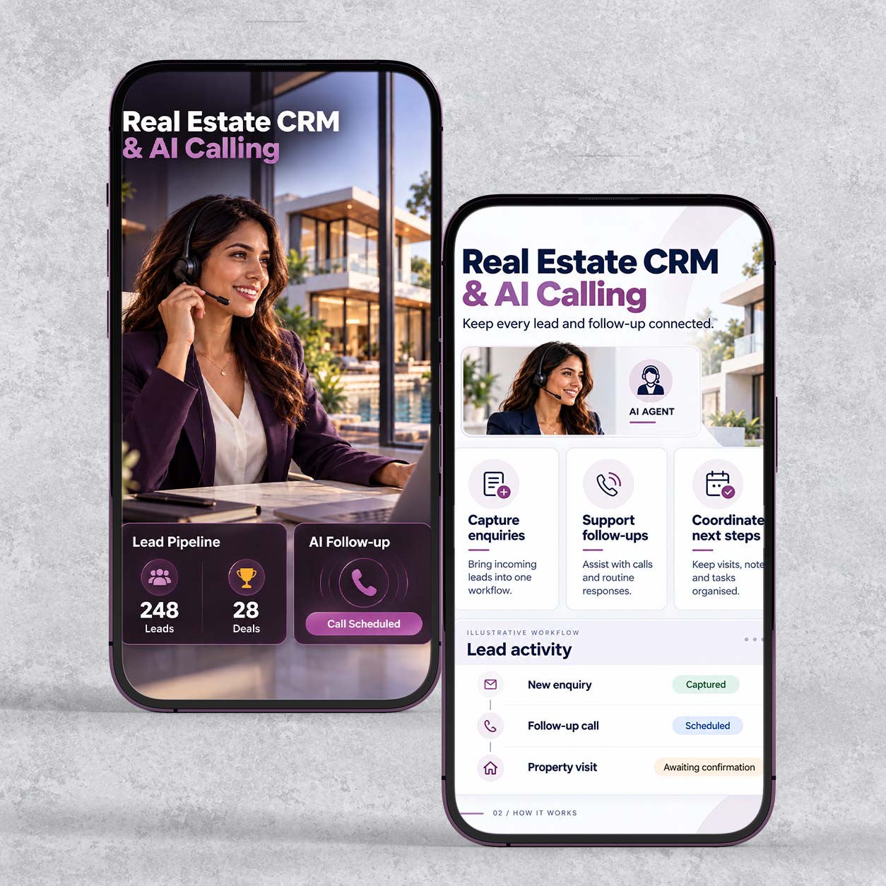 AI powered real estate CRM and AI calling app